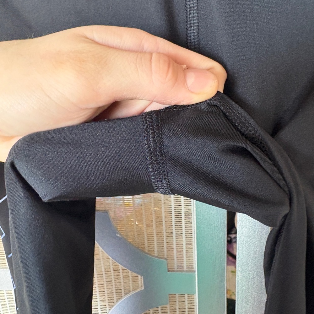 adidas Kids Leggings - Black with Pink and Blue Accents - Picture 3 of 9